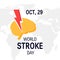 World stroke day vector concept