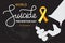 World Suicide Prevention Day concept with awareness ribbon. Dark vector illustration for web and printing