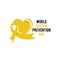 World Suicide Prevention Day September 10 concept with awareness ribbon