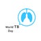 World tb day with blue speech bubble