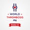 World Thrombosis Day. Thrombus symbol. October. Vector illustration, flat design