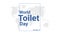 World Toilet Day International holiday card. November 19 graphic poster