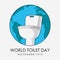 world toilet day poster template vector