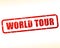 World tour red text stamp