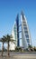 world trade center modern landmark in central manama city bahrain