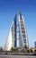 world trade center modern landmark in central manama city bahrain