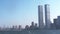 World Trade Center in New York. WTC Twin Towers in Historic Video. Copy Space