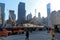 The World Trade Center site being cleaned up and reconstructed some years after the terrorist attack of 2001 in New York city