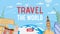 World Travel by Air Invitation Banner Template