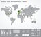 World travel Map and Information Graphics.