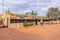 World traveler Ruud van den Brink stands in front of the William Creek Hotel in the Outback of South Australia