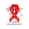 World Tuberculosis Day vector illustration with lungs and ribbon