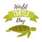 World turtle Day greeting card