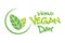 World Vegan Day. 1 November. Holiday concept. Template for background, banner, card, poster with text inscription