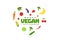 World vegan day background with vegetable celebrated on november 1 st