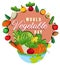 World Vegetable Day banner with vegetables and fruits