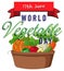 World Vegetable Day banner with vegetables and fruits basket