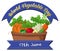 World Vegetable Day banner with vegetables and fruits basket