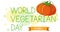 World Vegetable Day poster with a pumpkin