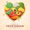 World Vegetarian Day design template good for celebration usage.