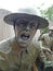 World War I soldier Statue With Rifle - close up