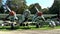 World War II airplanes on display.