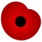 World War II, commemorative symbol. Red poppy.