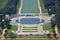 World War II Memorial aerial view, Washington DC, USA