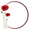 World War II, poppy flowers background