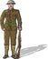 World war one us marine soldier vector illustration freehand clip-art