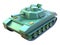 World War Patton Tank 3D illustration.