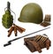 World War two set with weapon