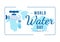 World Water Day on 5 March Illustration with Waterdrop from Earth for Web Banner or Landing Page in Flat Cartoon Hand Drawn