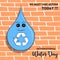 World water day card sustainable recycle action