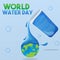 World water day glass water good for earth. design good for element poster, banner campaign save our planet