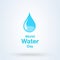 World Water Day Greeting. vector abstract waterdrop concept