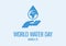 World Water Day with silhouette of hands with Earth vector