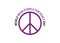 World Wear Purple for Peace Day. Logo round icon. Symbol suitable for banner, poster, greeting card, mug, shirt, template sign