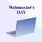 World Webmasters day emblem isolated vector illustration on white background. 4 april world professional holiday event