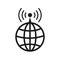 World Wide Internet Signal vector icon. filled flat sign for mobile concept and web design