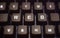 World Wide Web concept. Web text written on keypad. Black keys with white letters message of internet servers on pc keyboard. Blur