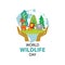 World Wildlife Day concept, March 3.