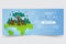 World wildlife day March 03rd banner with animals and forest illustration