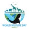 World Wildlife Day planet with animals