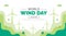 World Wind Day background or banner design template celebrated in June.