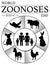 World zoonoses day banner silhouette design