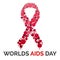 Worlds aids day concept background, cartoon style