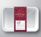 Worlds Best Beef Abstract Vector Plastic Tray Container Cover. Premium Meat Packaging Design Label Layout. Hand Drawn