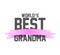 worlds best grandma ribbon sign illustration