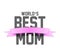 worlds best mom ribbon sign illustration design